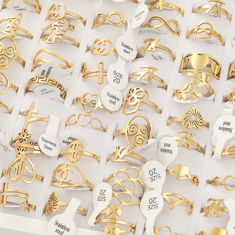 Anillo aleatorio de acero de titanio al por mayor